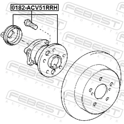 Náboj kolesa FEBEST 0182-ACV51RRH - obr. 1