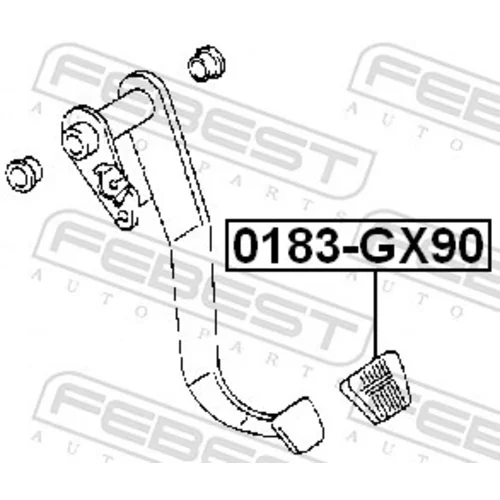 Obloženie padálu, pedál spojky 0183-GX90 /FEBEST/ - obr. 1