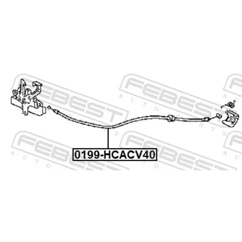 Lanko pre otváranie kapoty motora FEBEST 0199-HCASV40 - obr. 1