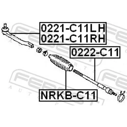 Hlava/čap spojovacej tyče riadenia 0221-C11LH /FEBEST/ - obr. 1