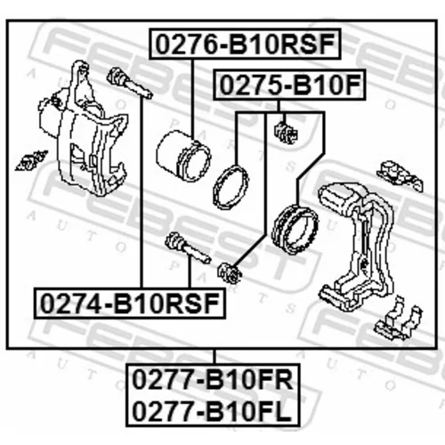 Piest brzdového strmeňa FEBEST 0276-B10RSF - obr. 1