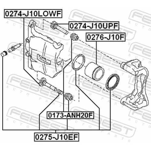 Piest brzdového strmeňa FEBEST 0276-J10F - obr. 1