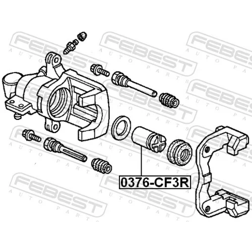 Piest brzdového strmeňa FEBEST 0376-CF3R - obr. 1