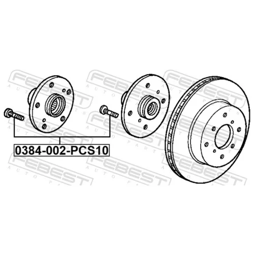 Čap kolesa FEBEST 0384-002-PCS10 - obr. 1