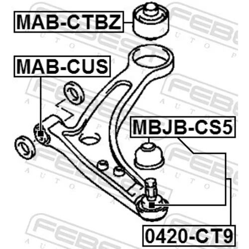 Zvislý/nosný čap FEBEST 0420-CT9 - obr. 1