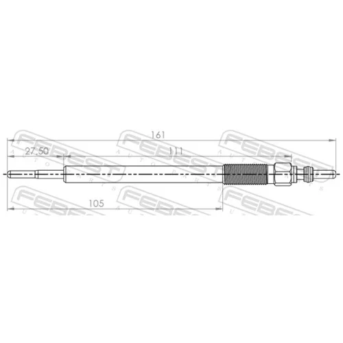 Žeraviaca sviečka FEBEST 04642-002 - obr. 1