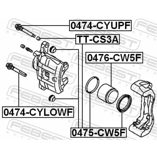 Opravná sada brzdového strmeňa FEBEST 0475-CW5F - obr. 1