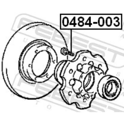 Čap kolesa 0484-003 /FEBEST/ - obr. 1