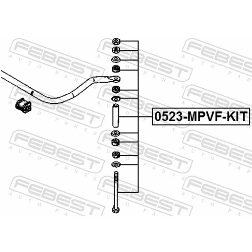 Tyč/Vzpera stabilizátora FEBEST 0523-MPVF-KIT - obr. 1