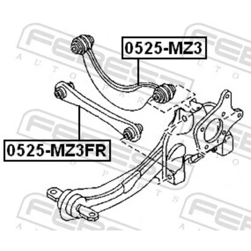 Rameno zavesenia kolies 0525-MZ3FR /FEBEST/ - obr. 1