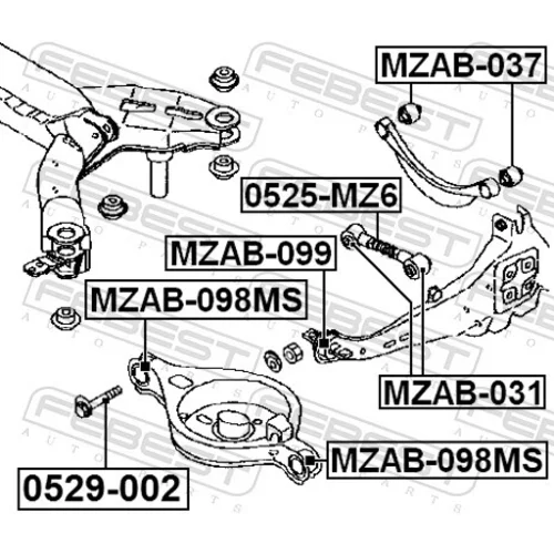 Rameno zavesenia kolies FEBEST 0525-MZ6 - obr. 1