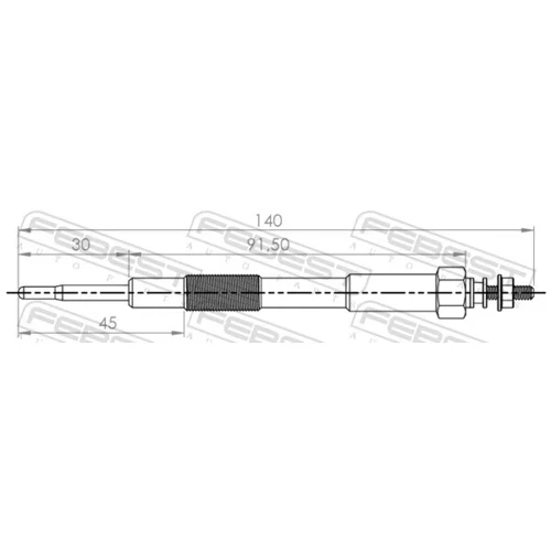 Žeraviaca sviečka FEBEST 05642-003 - obr. 1