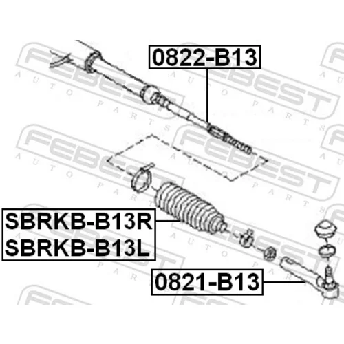 Hlava/čap spojovacej tyče riadenia FEBEST 0821-B13 - obr. 1