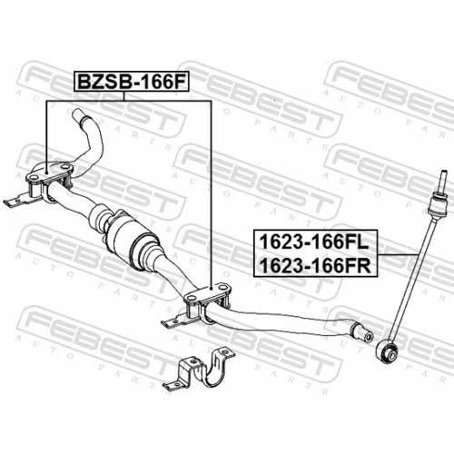 Tyč/Vzpera stabilizátora FEBEST 1623-166FR - obr. 1