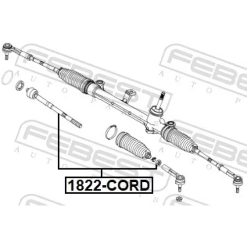 Axiálny čap tiahla riadenia FEBEST 1822-CORD - obr. 1