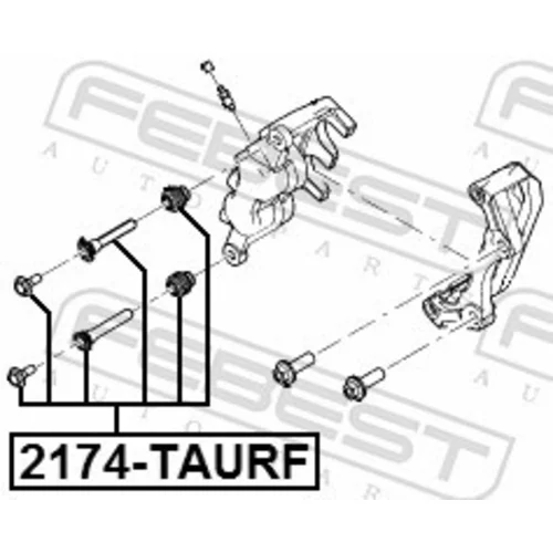 Vodiaci čap brzdového strmeňa FEBEST 2174-TAURF - obr. 1