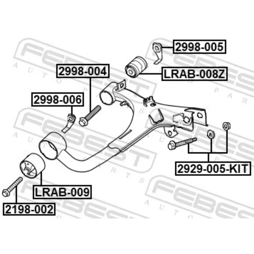 Skrutka, priečne rameno FEBEST 2198-002 - obr. 1