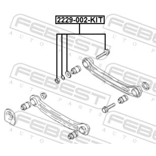 Súprava skrutiek na korekciu odklonu kolesa FEBEST 2229-002-KIT - obr. 1