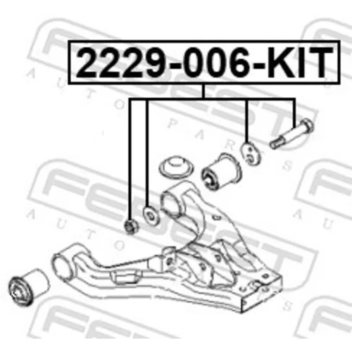 Skrutka pre nastavenie odklonu kolesa FEBEST 2229-006-KIT - obr. 1