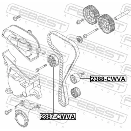 Napínacia kladka ozubeného remeňa FEBEST 2387-CWVA - obr. 1