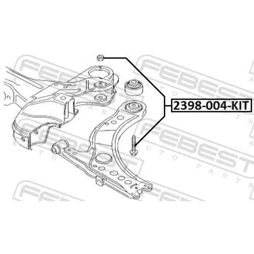 Skrutka pre nastavenie odklonu kolesa 2398-004-KIT /FEBEST/ - obr. 1