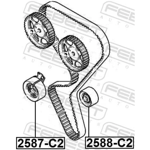 Napinák ozubeného remeňa FEBEST 2587-C2 - obr. 1