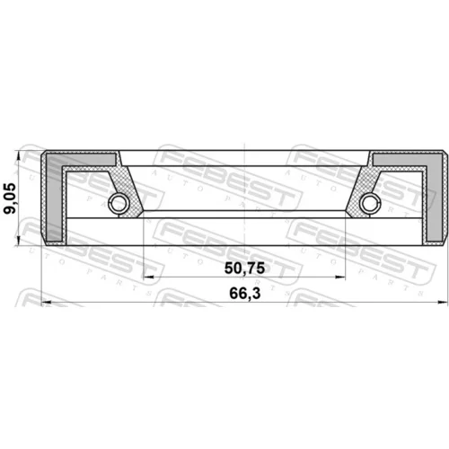 Radiálny tesniaci krúžok hnacieho hriadeľa FEBEST 95FAY-52660909X - obr. 1