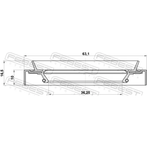 Radiálny tesniaci krúžok hnacieho hriadeľa FEBEST 95HDS-38631016X - obr. 1