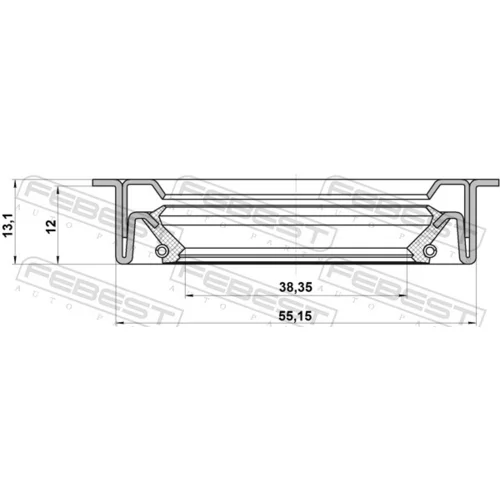 Radiálny tesniaci krúžok hnacieho hriadeľa FEBEST 95LDS-40551213C - obr. 1