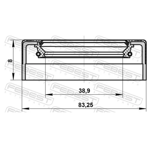 Tesniaci krúžok hriadeľa automatickej prevodovky FEBEST 95NEY-42830808C - obr. 1