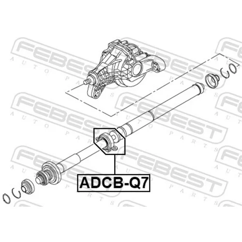 Stredové ložisko kĺbového hriadeľa FEBEST ADCB-Q7 - obr. 1