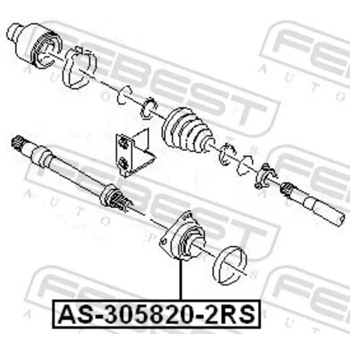 Ložisko hnacieho hriadeľa FEBEST AS-305820-2RS - obr. 1