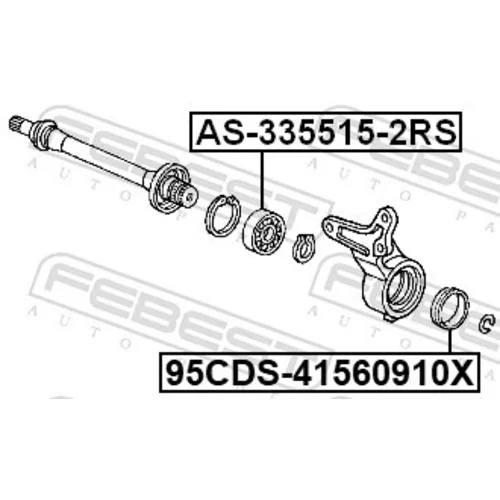 Ložisko hnacieho hriadeľa FEBEST AS-335515-2RS - obr. 1