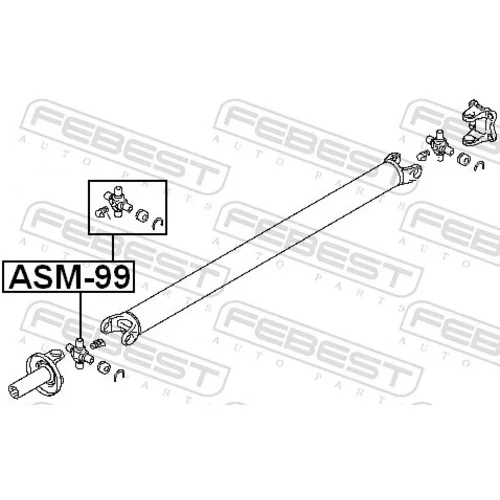 Kĺb pozdĺžneho hriadeľa FEBEST ASM-99 - obr. 1