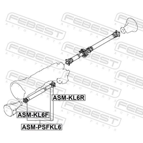 Kĺb pozdĺžneho hriadeľa FEBEST ASM-KL6F - obr. 1