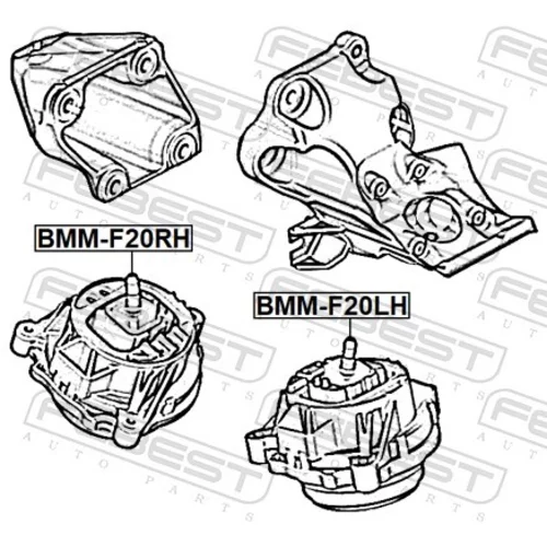 Uloženie motora BMM-F20LH /FEBEST/ - obr. 1