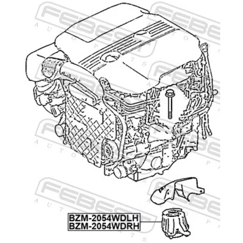 Uloženie motora FEBEST BZM-2054WDLH - obr. 1