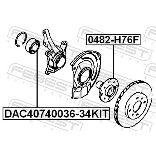 Ložisko kolesa FEBEST DAC40740036-34KIT - obr. 1