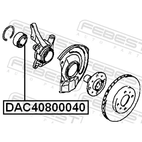 Ložisko kolesa FEBEST DAC40800040 - obr. 1