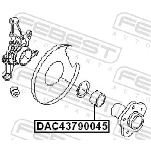 Ložisko kolesa FEBEST DAC43790045 - obr. 1