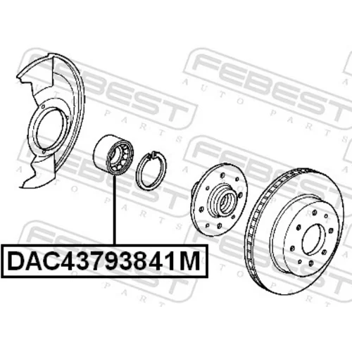 Ložisko kolesa FEBEST DAC43793841M - obr. 1