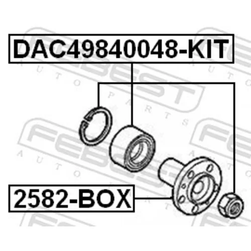 Ložisko kolesa - opravná sada FEBEST DAC49840048-KIT - obr. 1