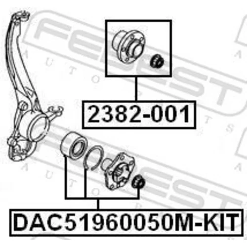 Ložisko kolesa - opravná sada FEBEST DAC51960050M-KIT - obr. 1