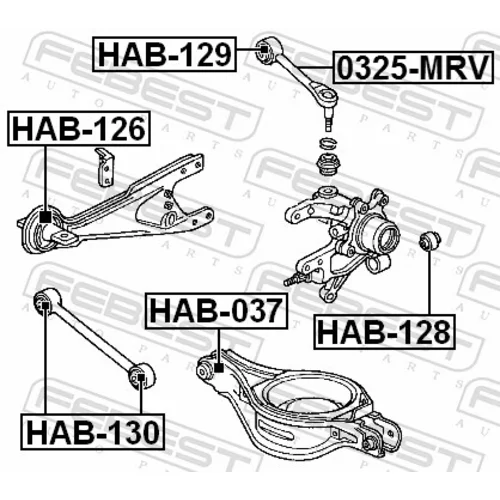 Uloženie riadenia FEBEST HAB-126 - obr. 1