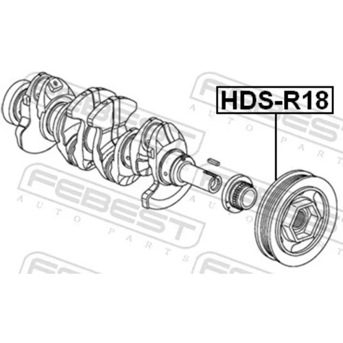 Remenica kľukového hriadeľa FEBEST HDS-R18 - obr. 1