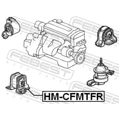 Uloženie motora FEBEST HM-CFMTFR - obr. 1