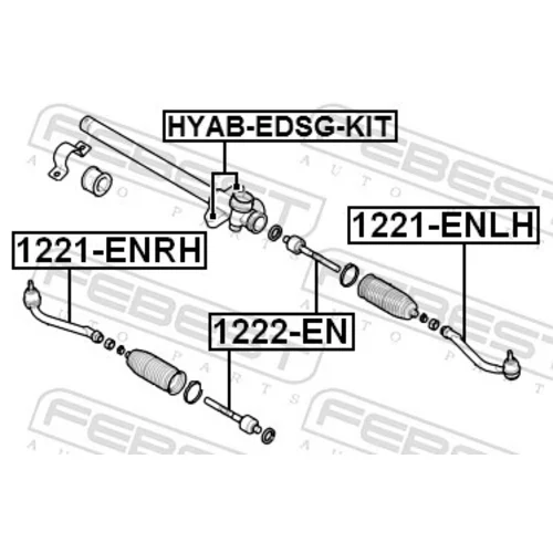 Uloženie prevodovky riadenia FEBEST HYAB-EDSG-KIT - obr. 1