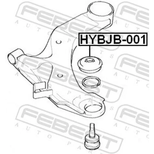 Súprava na opravu, zvislý/vodiaci kĺb HYBJB-001 /FEBEST/ - obr. 1