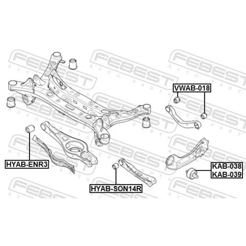 Uloženie riadenia FEBEST KAB-038 - obr. 1