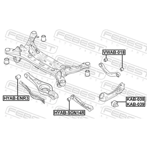 Uloženie riadenia FEBEST KAB-039 - obr. 1